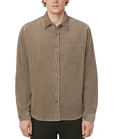 Frank And Oak Men's Relaxed Fit Long Sleeve Snap-Front Soft Corduroy Shirt