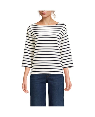 Lands' End Women's 3/4 Bell Sleeve Supima T-shirt