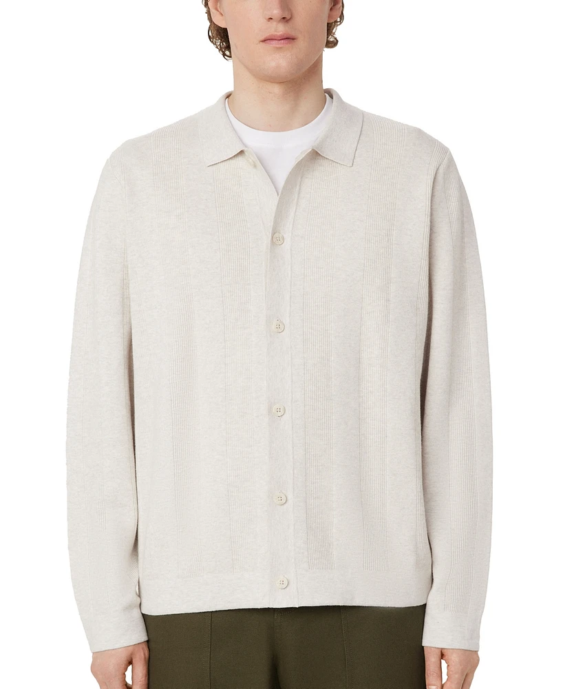 Frank And Oak Men's Regular-Fit Sweater-Knit Stripe Button-Down Shirt