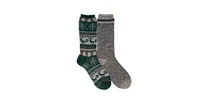 Muk Luks Men's 2 Pk Heat Retainer Socks