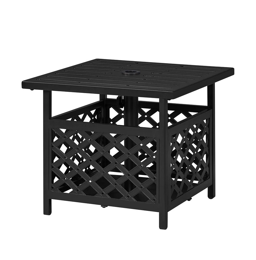 Yaheetech Outdoor Square Umbrella Table Stand Side Table