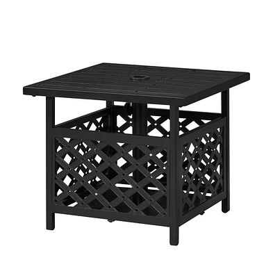 Yaheetech Outdoor Square Umbrella Table Stand Side Table