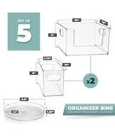 Sorbus Piece Laundry Supplies Organizer Set - for Laundry and Household Essentials - Clear, Durable Plastic