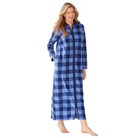 Dreams & Co. Plus Plush Zip-Front Robe