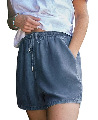 Cupshe Women's Chambray Drawstring Shorts