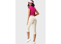 Bellemere New York Women's Bellemere High-Waisted Checkered Chic Crop Pants