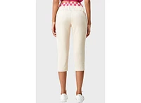 Bellemere New York Women's Bellemere High-Waisted Checkered Chic Crop Pants