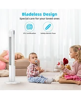 Vebreda 42 Inch 80 Degree Tower Fan with Smart Display Panel and Remote Control-White