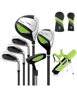 Vebreda Junior Complete Golf Club Set with Stand Bag Rain Hood-Green