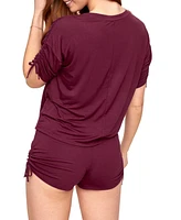 Adore Me Women's Laura Pajama Knit Top & Short Set