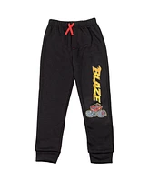Blaze and the Monster Machines Toddler Boys Zeg Stripes Pickle Fleece Pullover Hoodie Jogger Pants Outfit Set to