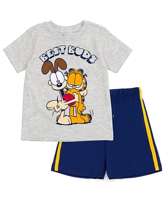 Garfield Boys T-Shirt and Mesh Shorts Outfit Set Toddler to Big Kid