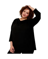 June + Vie Women's One+Only Cowl-Neck Tunic