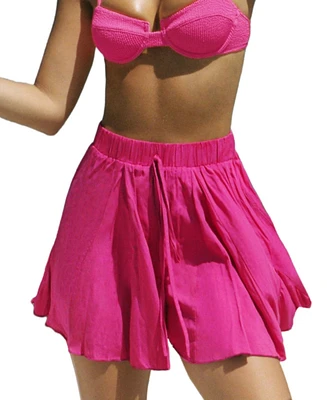 Cupshe Women's Hot Pink Ruffled Flare Shorts