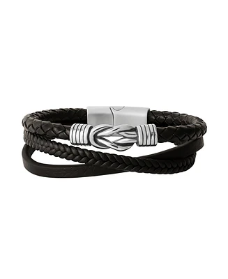 Lucky Brand Stainless Steel (316L) Knot 3-Row Bracelet