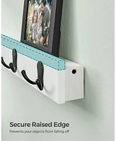 Slickblue Coat Rack Wall Mount with 4 Double Metal Hooks