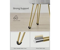 Slickblue Compact Vanity Stool Chair with Hidden Storage for Stylish and Practical Use