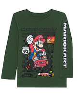 Mario Bros. Toddler and Little Boys Long Sleeve Graphic T-shirt