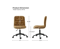 Hulala Home Mid-century Modern Andreas Upholstered Swivel Task Chair