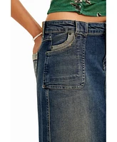 Desigual Women's Denim midi skirt