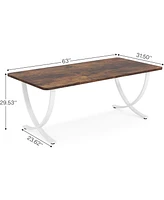 Tribesigns Executive Desk, 63” W x 31.5” D Large Office Modern Computer Desk Conference Table Meeting Room Table, Business Furnitu