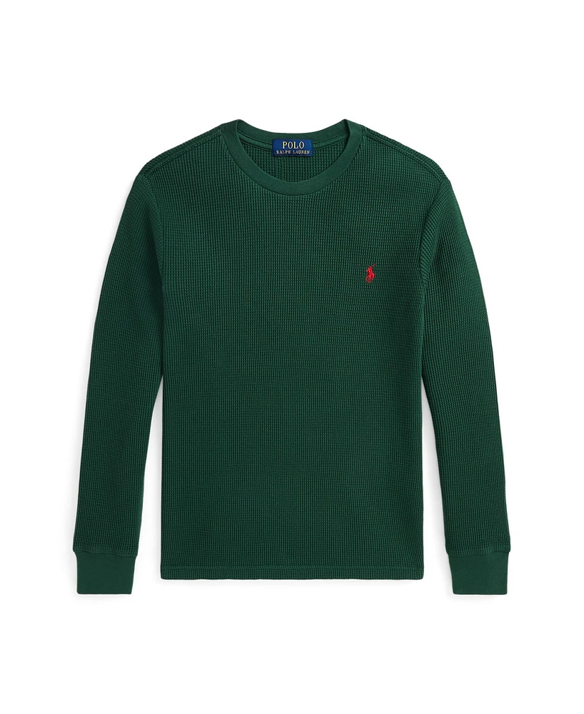 Polo Ralph Lauren Big Boys Waffle-Knit Cotton Long-Sleeve Tee