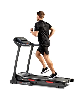 Sunny Health & Fitness Premium Folding Incline Treadmill with Pulse Sensors, One