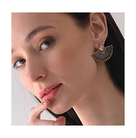 Sohi Women's Fan Drop Earrings