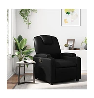 vidaXL Recliner Chair Black Faux Leather