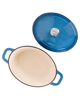 BergHOFF Neo 5pc Cast Iron Oval Dutch Oven Set with 10" Fry Pan