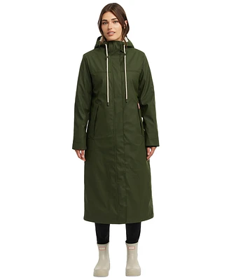 Hunter Women's Longline Padded Rubberized Coat