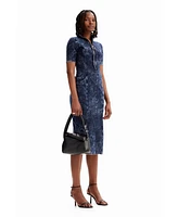 Desigual Women's Zip midi dress