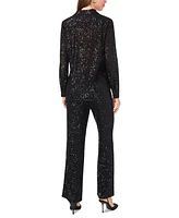 Vince Camuto Women's Sequined Button-Front Shirt