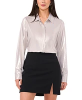 Vince Camuto Women's Collared Knit Button-Down Top