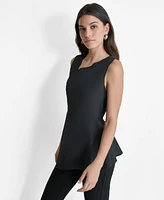 Dkny Women's Asymmetrical Peplum-Hem Sleeveless Top