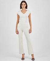 Anne Klein Women's High-Rise Pull-On Bootcut Pants