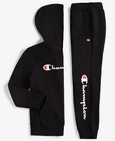 Champion Big Boys Signature Pullover Hoodie Joggers