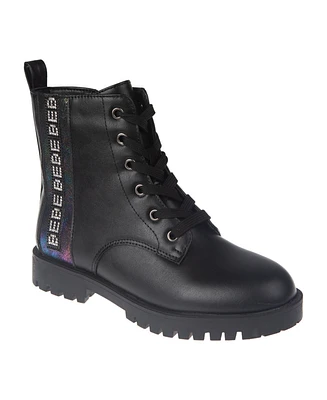 Bebe Little and Big Girls Rhinestone Lace Up Boot