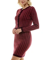 Taylor Petite Houndstooth Cropped Jacket & Bodycon Dress