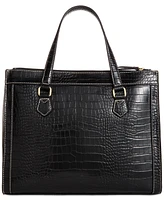 Giani Bernini Croc Medium Book Tote, Created for Macy's