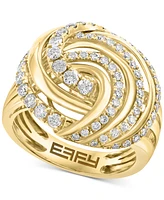 Effy Diamond Swirling Cluster Statement Ring (1 ct. t.w.) in 14k Gold