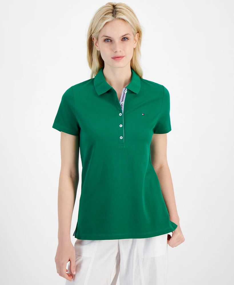 Tommy Hilfiger Women's Solid-Color Signature Polo Top