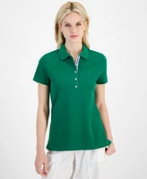 Tommy Hilfiger Women's Solid-Color Signature Polo Top