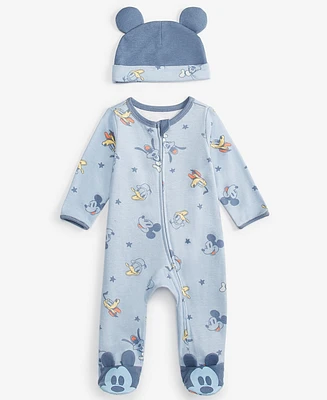 Disney Baby Boys Mickey & Friends Print Coverall Hat