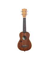 Kala Mahogany 4-String Soprano Ukulele (Hawaiian Islands and Tattoo Band)