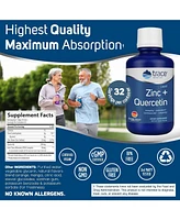 Trace Minerals Liquid Zinc + Quercetin | 25 mg Zinc, 200 mg Quercetin | Supports Normal Immune System Function | Natural Orange Mango Flavor | 32 Serv