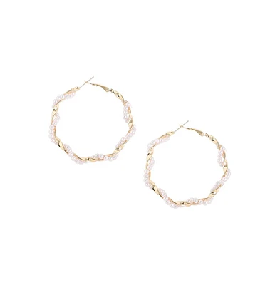 Sohi Women's Twist Hoop Earrings