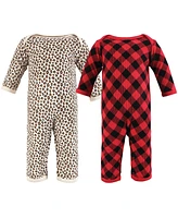 Hudson Baby Girls Thermal Coveralls 2pk