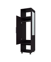 Fm Furniture Summit Wardrobe in melamine with mirror,door and open storage