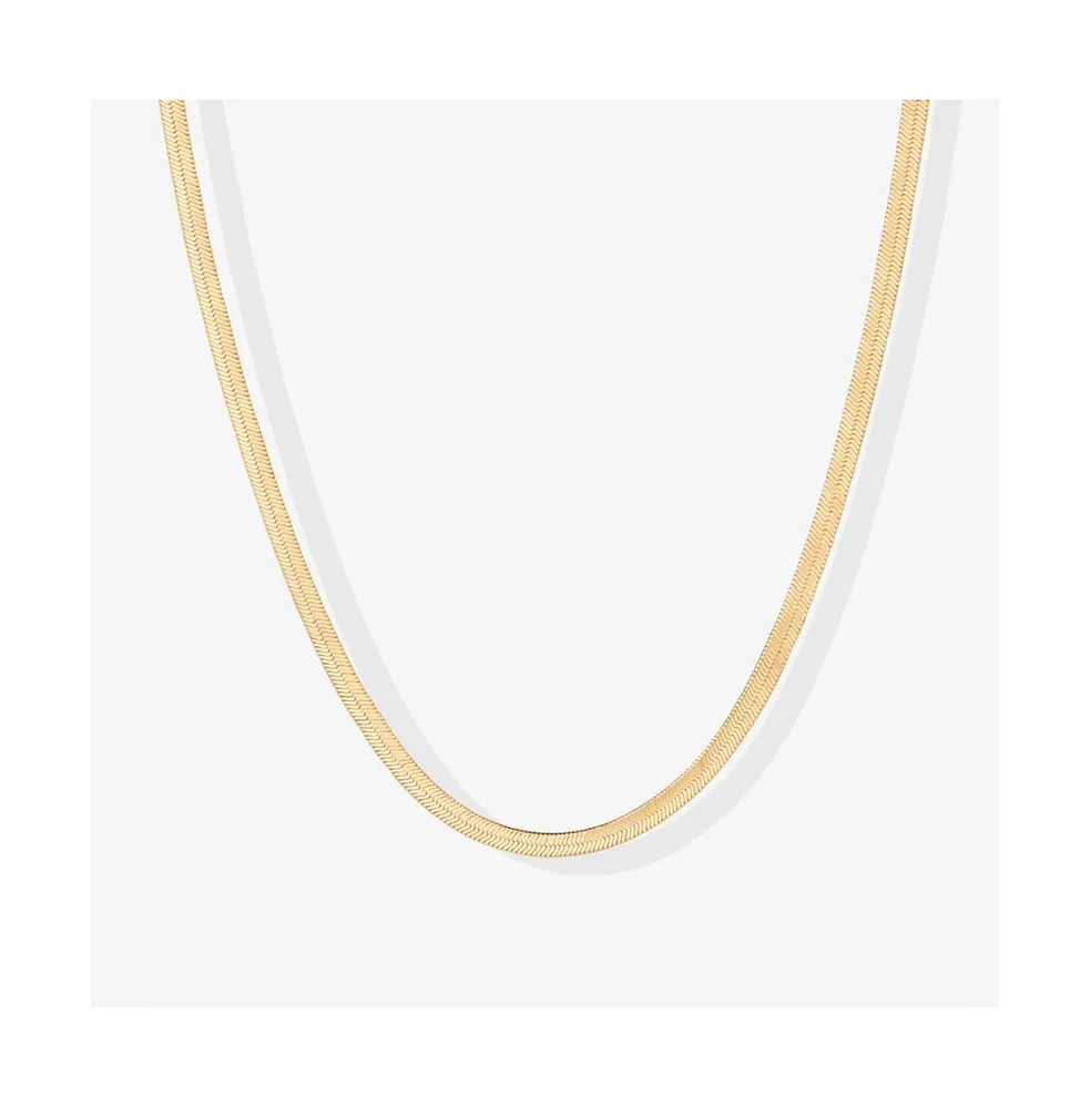 Hollywood Sensation Gold Snake Chain Necklace - Sleek and Timeless Elegance